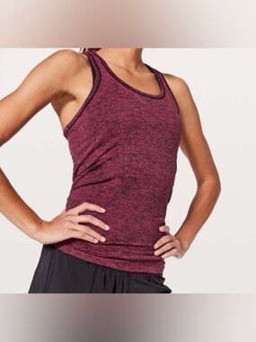 Lululemon Swiftly Tech Racerback - Fuchsia Pink / Black